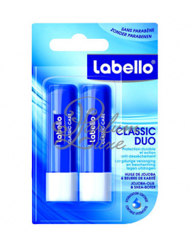 Labello - Classic Care Uniszex dekoratív kozmetikum Set (Ajándék szett) 2x 5,5ml Labello Classic Care, Hosszantartó ajakápoló