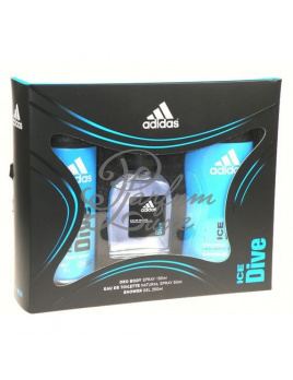 Adidas - Ice Dive Férfi parfüm Set (Ajándék szett) EDT 50ml + 150ml Dezodor (Deo Spré) + 250ml Tusfürdő gél
