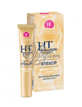 Dermacol - Hyaluron Therapy 3D Eye & Lip Cream Női dekoratív kozmetikum Újraalakító krém ajakra és szemre Szemkörnyékápoló 15ml
