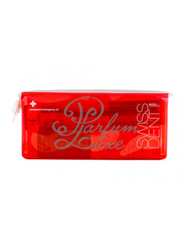 Swissdent - Emergency Kit Red Uniszex dekoratív kozmetikum Set (Ajándék szett) 50ml Extrém fehérítő fogpaszta + 9ml Extrém szájspré + Puha fogkefe + Kozmetikai táska, Teljes fog higiéniai készlet